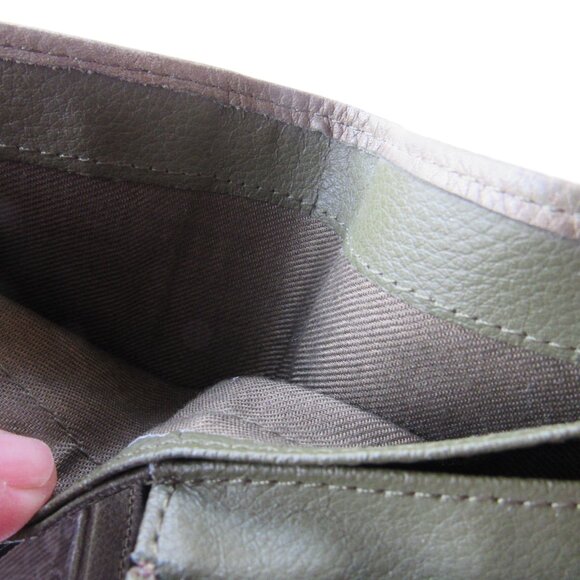 Army Green Leather Wallet - Picture 4 of 5